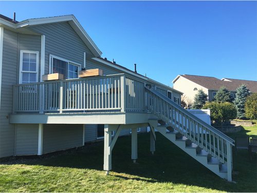Painted Pressure Treated Deck and Flower Boxes by Savvy Custom Builders