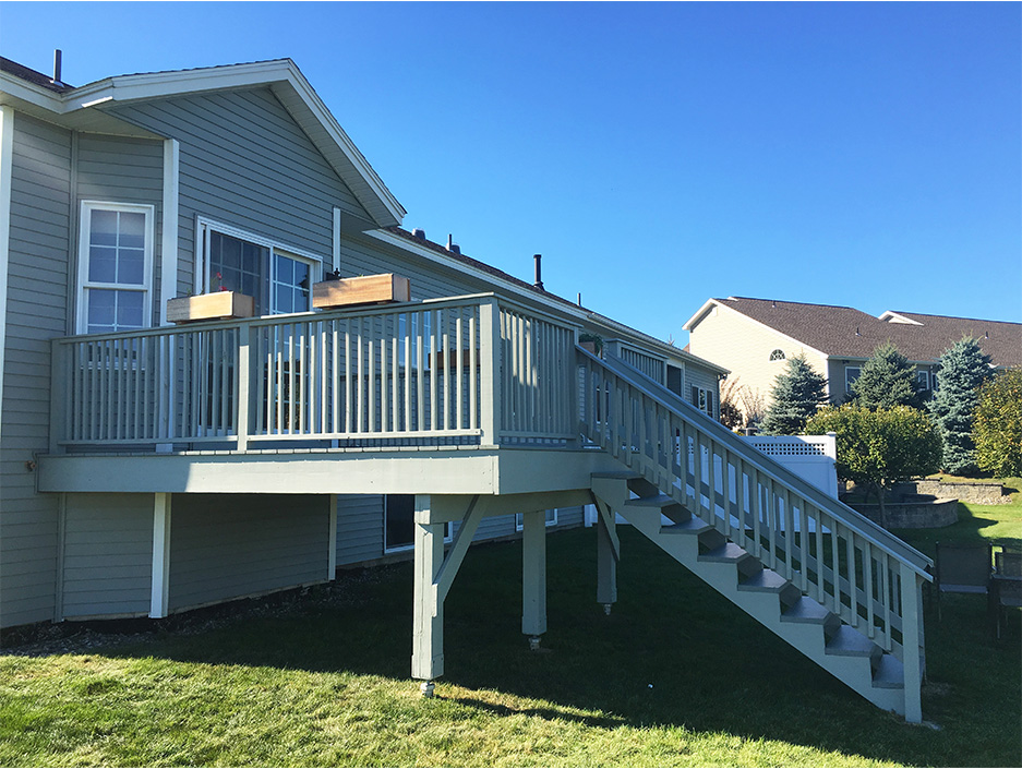 Painted Pressure Treated Deck and Flower Boxes by Savvy Custom Builders