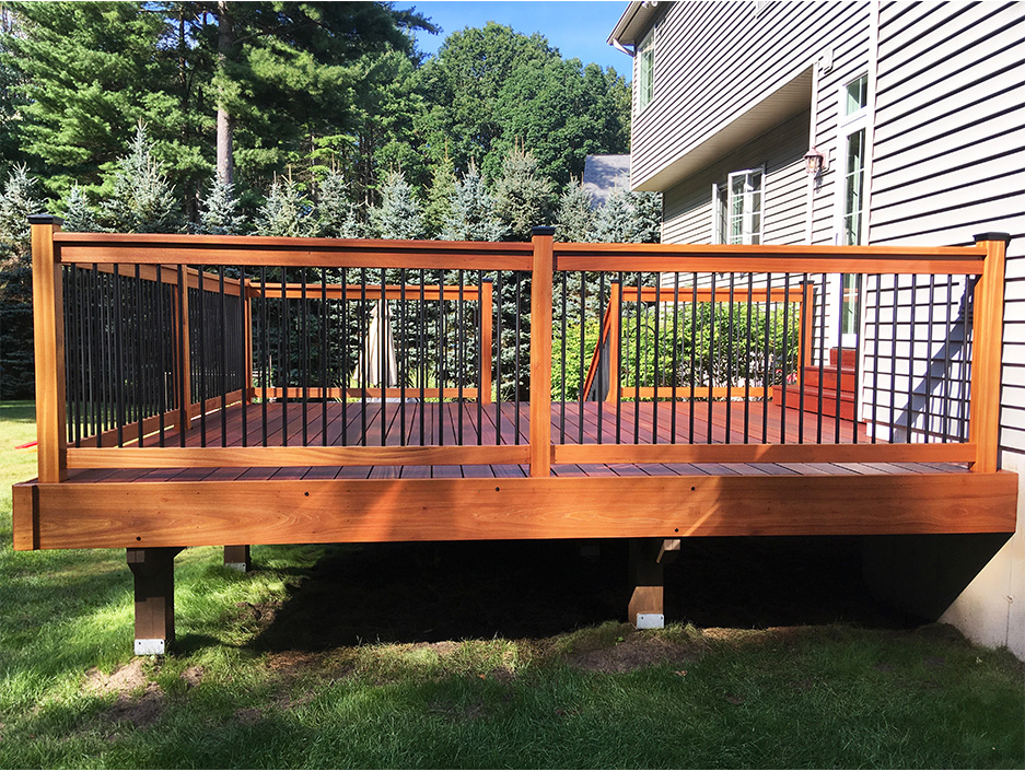 Red Balau Mahogany Deck by Savvy Custom Builders
