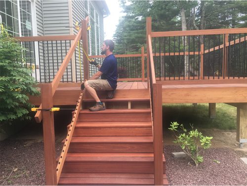 Red Balau Mahogany Deck by Savvy Custom Builders