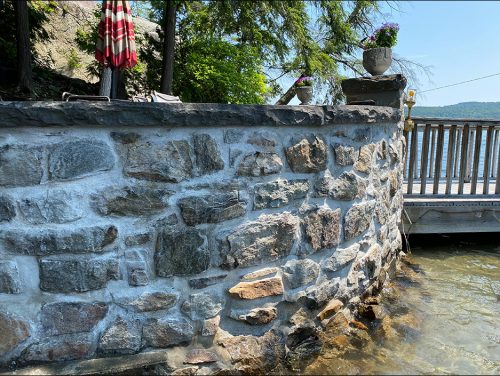 lake retaining wall