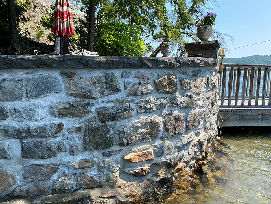lake retaining wall