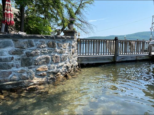 stone lake retaining wall