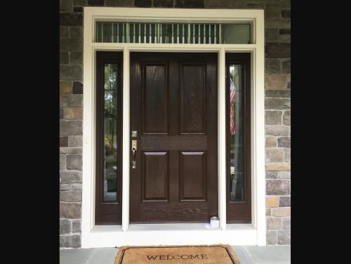 Front Door Refinished by Savvy Custom Builders