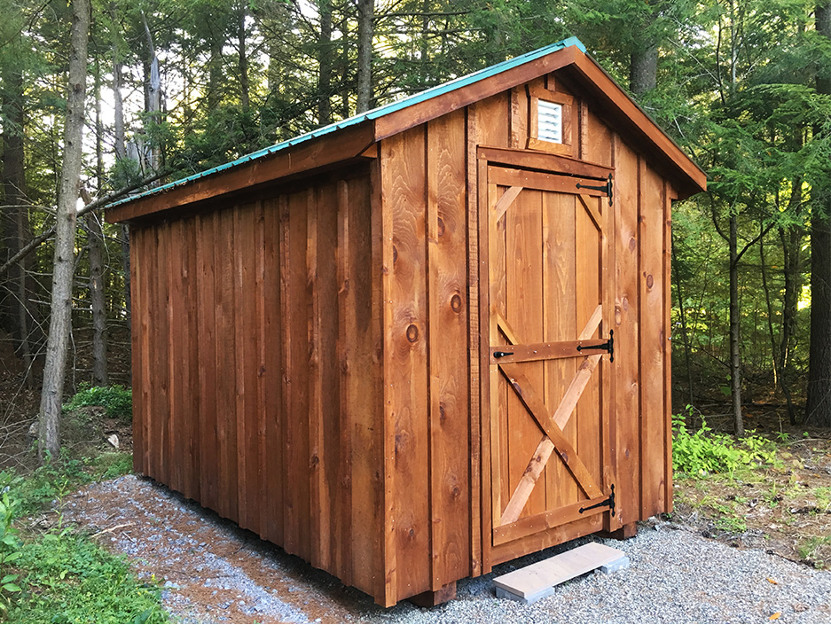 Stained Amish-Built Lean To Shed