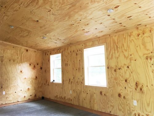 Stained Board & Batten Amish-Built Studio Shed
