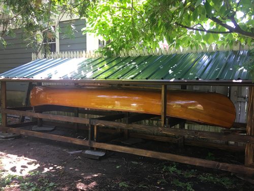 Board & Batten Garden Shed & Canoe Rack