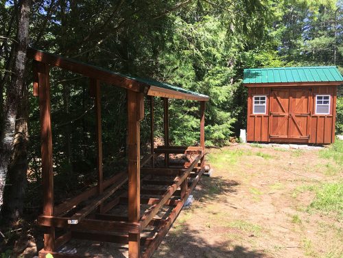 Board & Batten Garden Shed & Canoe Rack