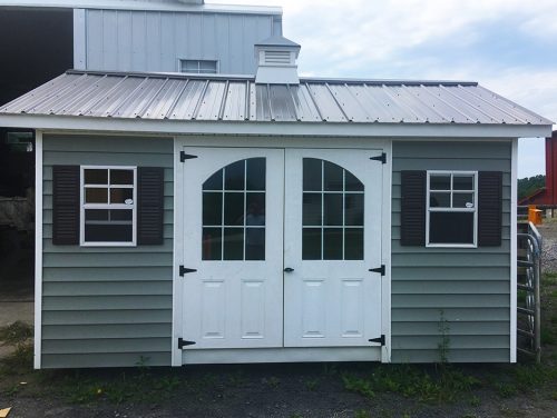 Double Door Vinyl Shed with Cupola