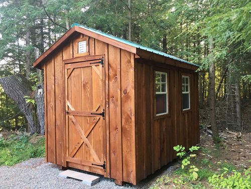 Stained Amish-Built Lean To Shed