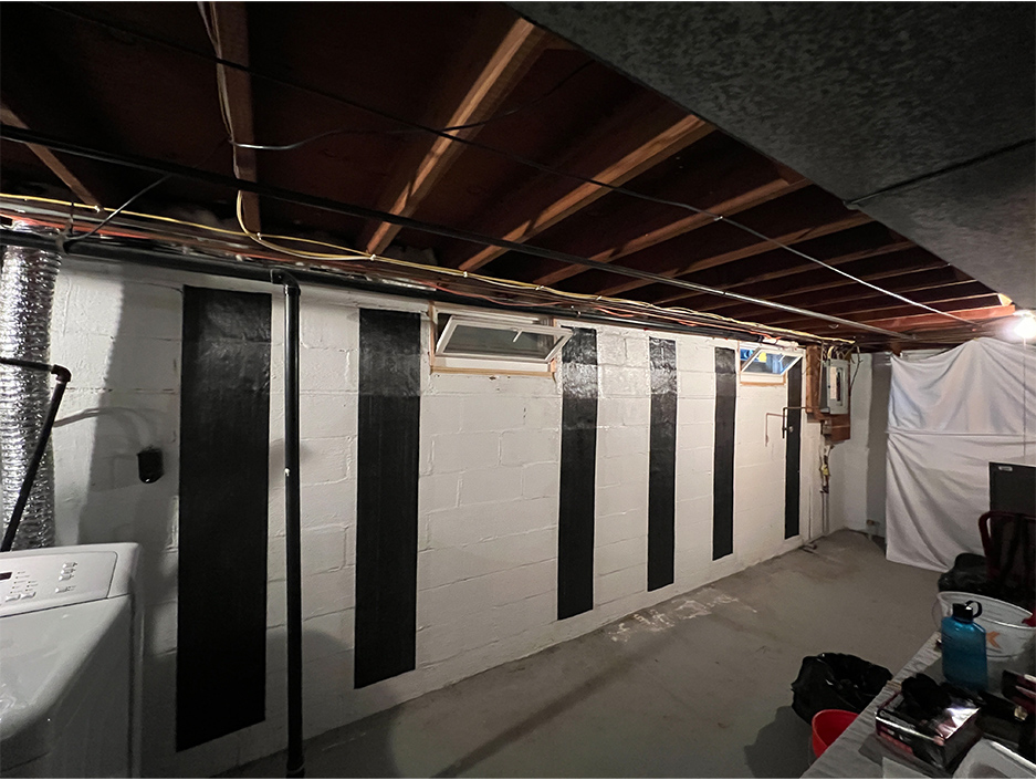 interior repair to a bowing wall